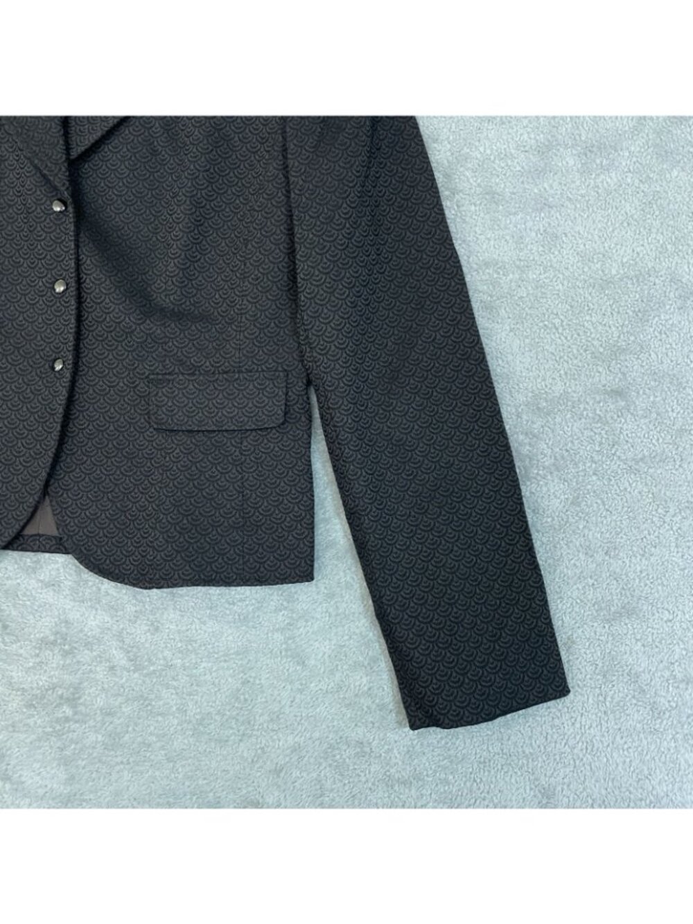 Tahari Arthur S. Levine Women's 6 Textured Black & Brown Blazer P0921 - Picture 9 of 10